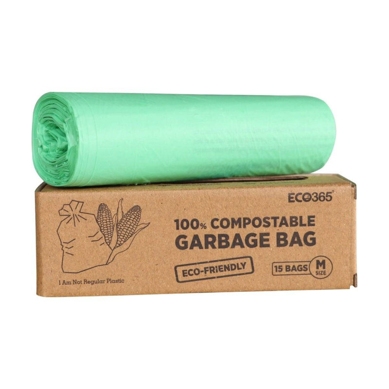 Buy Compostable Garbage Bag Medium 19x21 Inches Medium- Pack Of 3 (45Pcs) | Shop Verified Sustainable Cleaning Supplies on Brown Living™