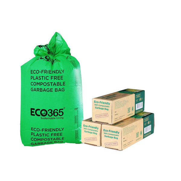 Buy Compostable Garbage Bags - 17X19 Small, Pack Of 3 (45Pcs) | Shop Verified Sustainable Cleaning Supplies on Brown Living™