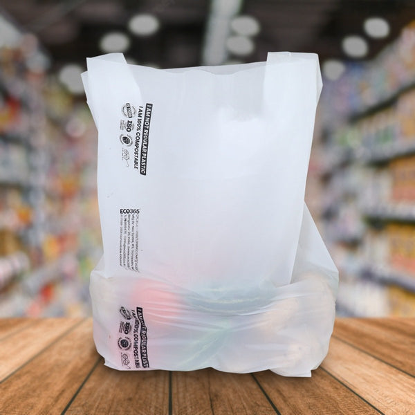 Buy Compostable Grocery Bags - 9x15", 35 Micron, 1000pcs | Shop Verified Sustainable Packing Materials on Brown Living™