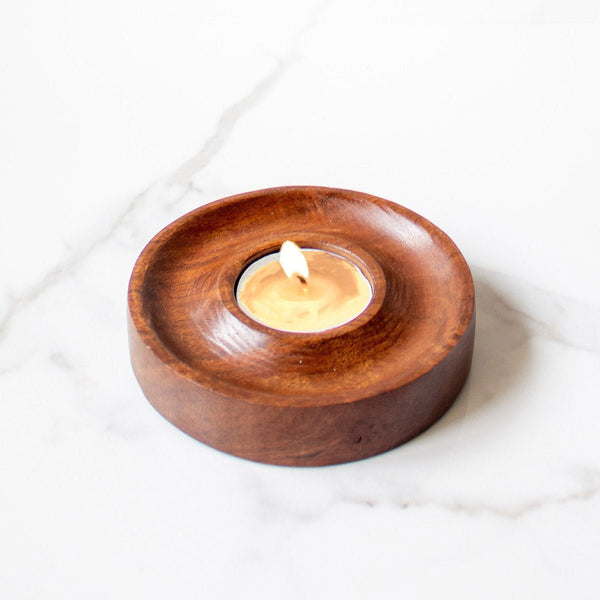 Buy Concentric Tealight Wooden Candle | Shop Verified Sustainable Candles & Fragrances on Brown Living™