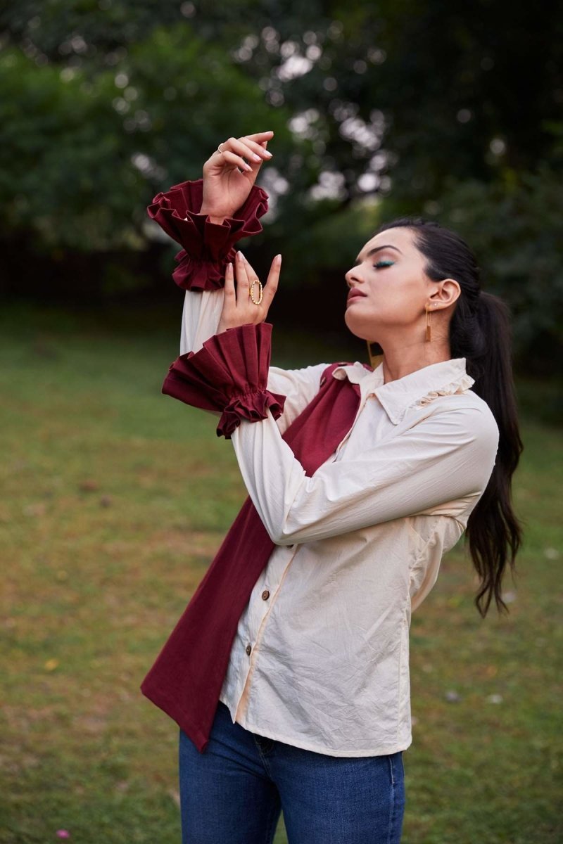 Buy Congo Structured Shirt | Handloom Cotton Shirt | Shop Verified Sustainable Womens Shirt on Brown Living™