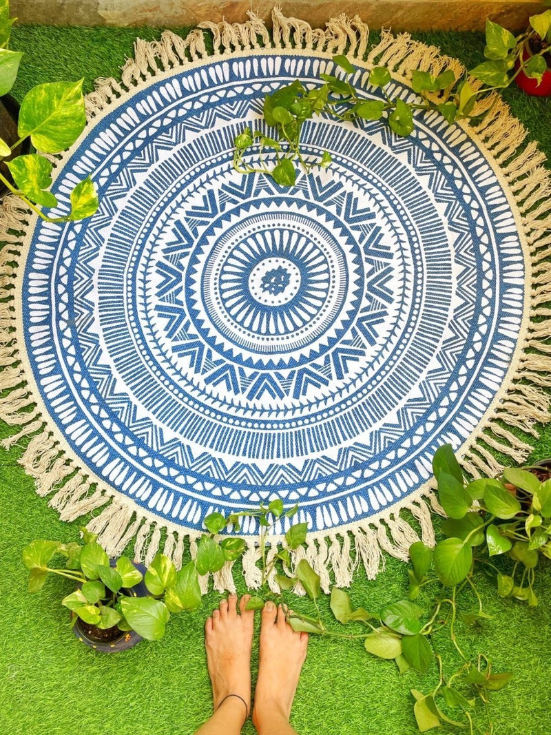 Buy Copy of Round Boho Rug & Meditation Mat | Shop Verified Sustainable Products on Brown Living