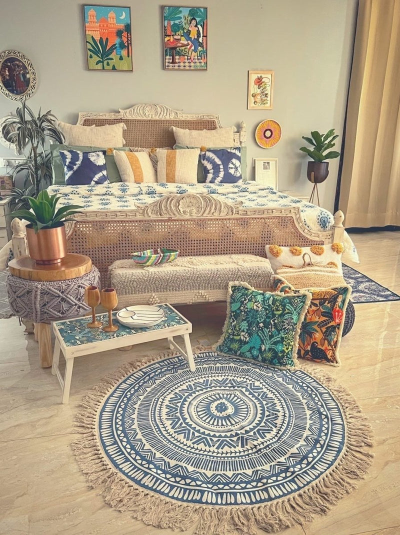 Buy Copy of Round Boho Rug & Meditation Mat | Shop Verified Sustainable Products on Brown Living