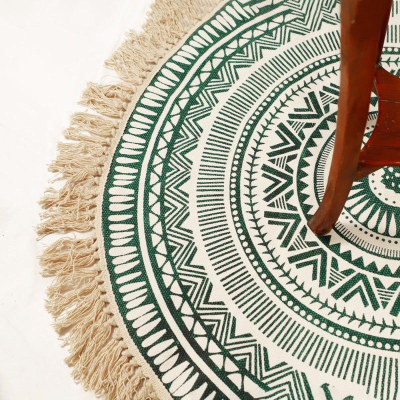 Buy Copy of Round Boho Rug & Meditation Mat | Shop Verified Sustainable Products on Brown Living