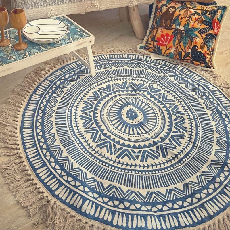 Buy Copy of Round Boho Rug & Meditation Mat | Shop Verified Sustainable Products on Brown Living