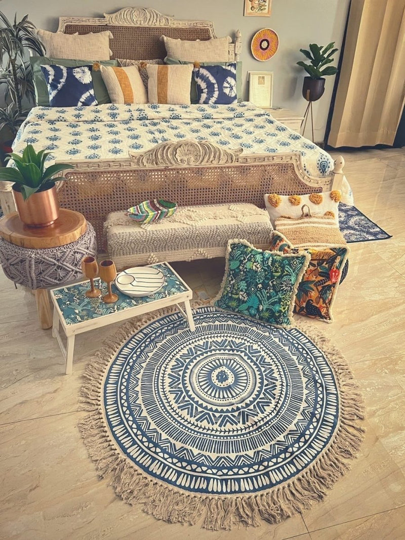 Buy Copy of Round Boho Rug & Meditation Mat | Shop Verified Sustainable Products on Brown Living