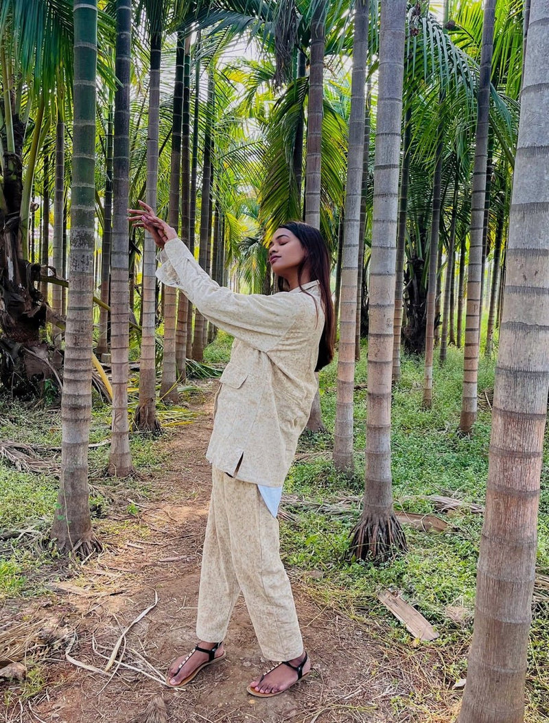 Buy Corduroy Shacket | Natural Dyed | Eco Printed | Shop Verified Sustainable Womens Jacket on Brown Living™