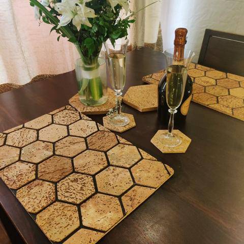 Buy Cork Placemats Set of 4 and 6 | Shop Verified Sustainable Table Essentials on Brown Living™