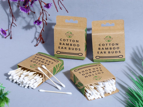 Buy Cotton Bamboo Earbuds - 4 Packs | Shop Verified Sustainable Ear Buds on Brown Living™