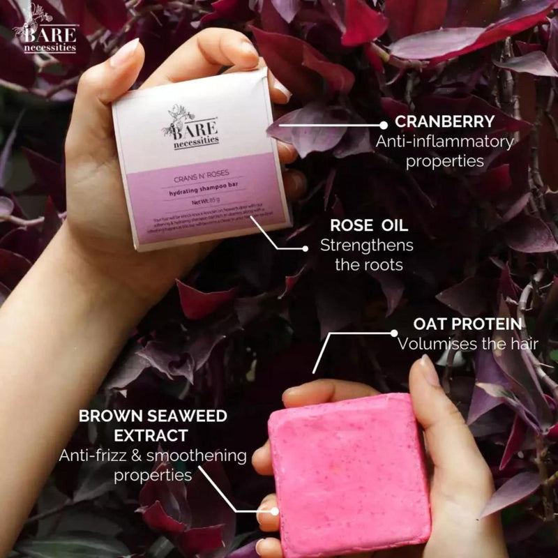 Buy Crans N' Roses Shampoo Bar - Vegan | Hydrating | Anti Frizz | Shop Verified Sustainable Hair Shampoo Bar on Brown Living™