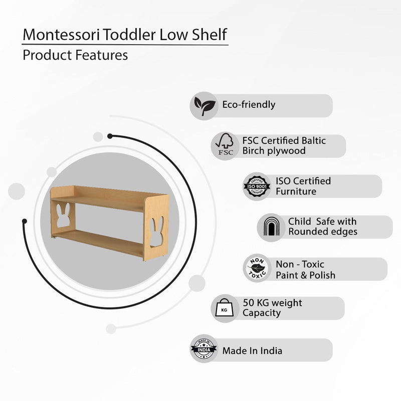 Buy Cream Strawberry Montessori Toddler Low Shelf | Shop Verified Sustainable Decor & Artefacts on Brown Living™