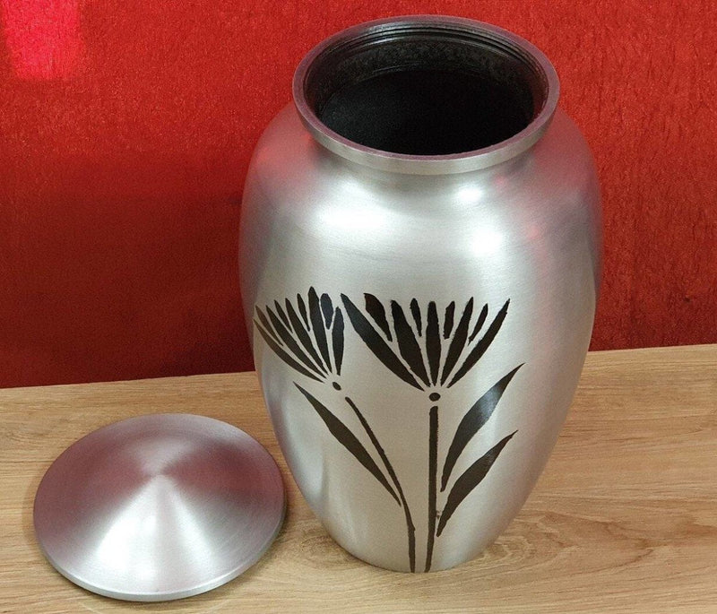 Buy Cremation Urns for Adult Ashes for Funeral, Burial, Aluminium | Shop Verified Sustainable Memorial Ceremony Supplies on Brown Living™