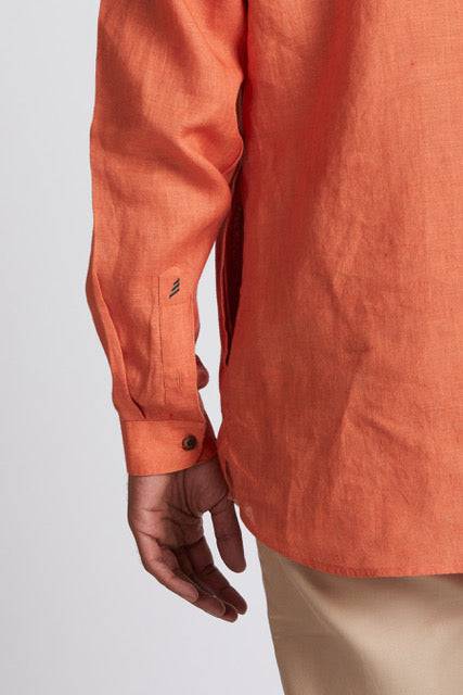 Buy Crescent V-Neck Kurta Orange | Shop Verified Sustainable Mens Kurta on Brown Living™