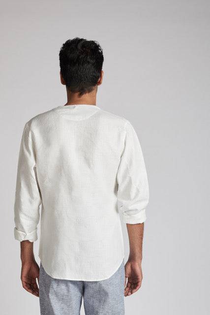 Buy Delta Asymmetric Shirt White | Shop Verified Sustainable Mens Shirt on Brown Living™