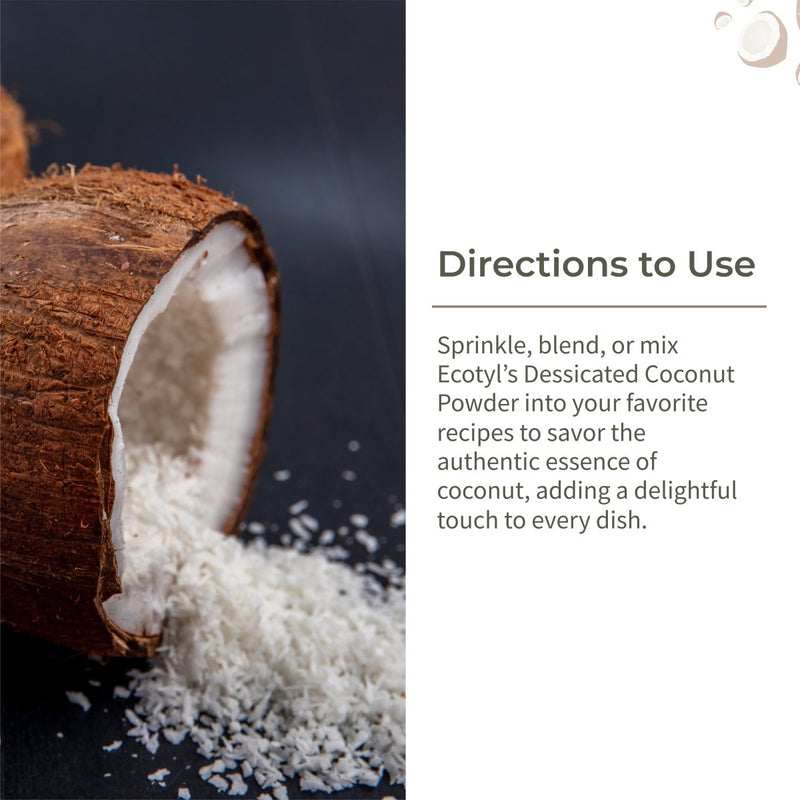 Buy Desiccated Unsweetened Coconut Powder | 250g | Shop Verified Sustainable Cooking & Baking Supplies on Brown Living™