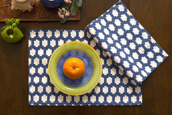 Buy Designer Table Mats / Placements Made With Thick cotton Fabric - 12x18 inch, African Mali Print | Shop Verified Sustainable Table Linens on Brown Living™