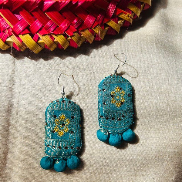 Dholiya Textile Earring | Handcrafted by Artisans | Verified Sustainable Womens earrings on Brown Living™