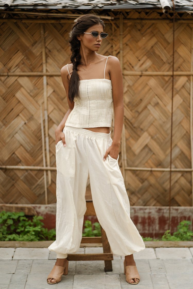 Buy Dhurva Co-Ord Set - Off White | Shop Verified Sustainable Womens Co-Ord Sets on Brown Living™