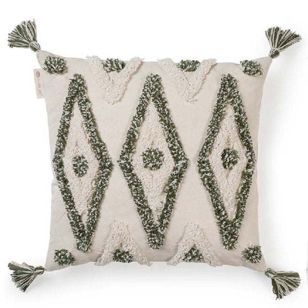 Buy Dia Fleecy Cushion Cover (Olive) | Shop Verified Sustainable Products on Brown Living