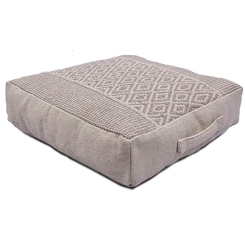 Buy Diamond Cotton Floor Cushion | Shop Verified Sustainable Pillow on Brown Living™