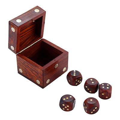 Buy Handcrafted Box and 5 Dice Set Paperweight Puzzle | Shop Verified Sustainable Learning & Educational Toys on Brown Living™