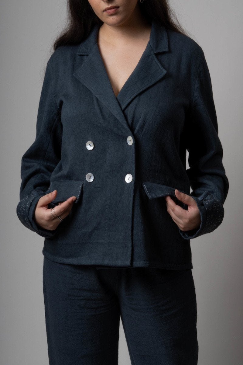 Buy Double Breasted Jacket Women | Shop Verified Sustainable Womens Jacket on Brown Living™