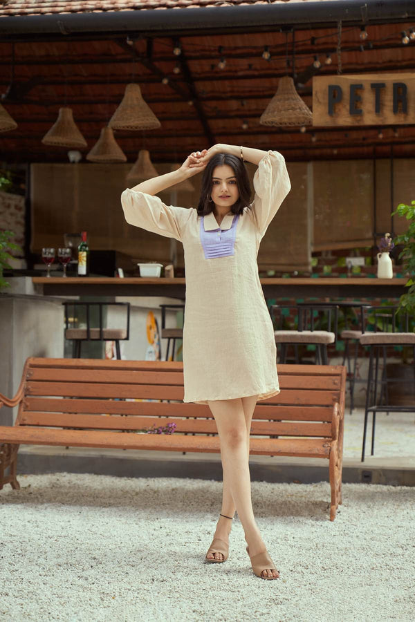 Dreamy Short Hem and Linen Dress | Verified Sustainable Womens Dress on Brown Living™