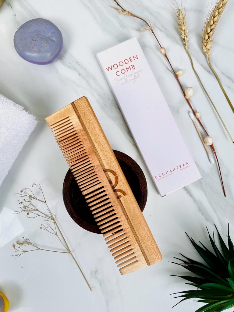 Duek Teeth Neem Wood Comb | Verified Sustainable Hair Comb on Brown Living™