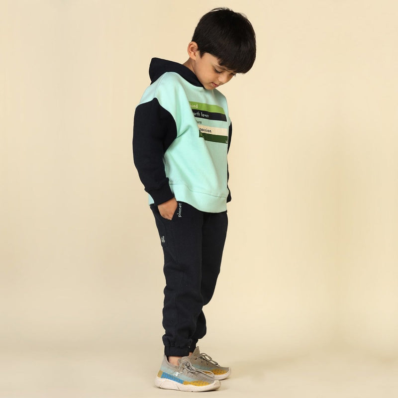 Buy Earth Lover Unisex Hoodie, Blue | Planet First | Shop Verified Sustainable Kids Sweat Shirts on Brown Living™