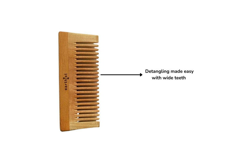 Buy Eco-Friendly Neem Comb - Pack Of 3 | Shop Verified Sustainable Hair Comb on Brown Living™