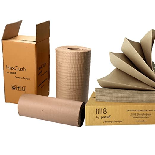 Buy Eco friendly Paper Bubble Wrap and Paper Void Filler Combo | Shop Verified Sustainable Packing Materials on Brown Living™