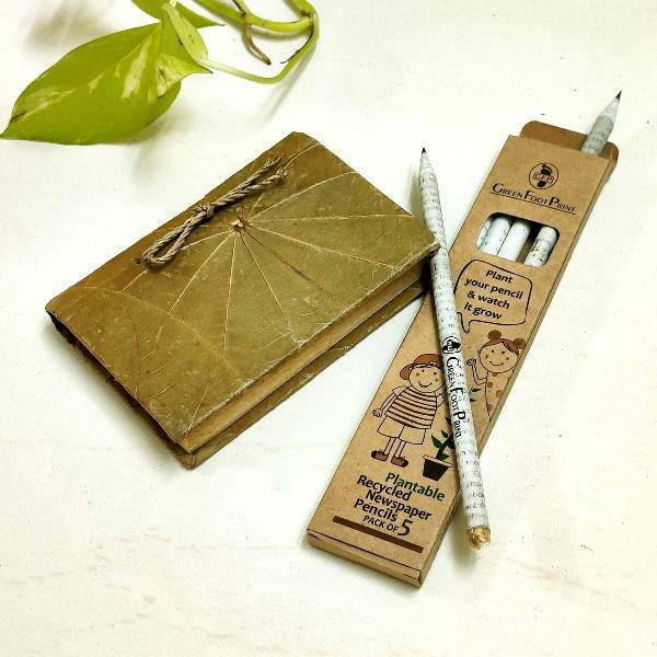 Buy Eco friendly Plantable Stationary Kit | Return Gift Sets | Shop Verified Sustainable Notebooks & Notepads on Brown Living™