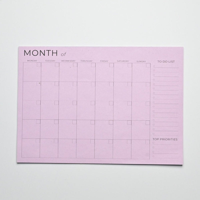 Buy Eco-friendly Tree Free Monthly Jotter | Light Purple | Shop Verified Sustainable Organizers & Planners on Brown Living™