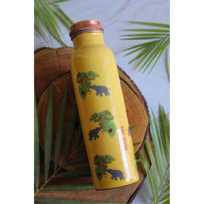 Buy Elephant In Jungle Copper Bottle with Copper Purity Certificate | Shop Verified Sustainable Bottles & Sippers on Brown Living™