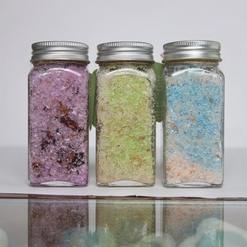 Buy Epsom Bath Salts with Himalayan Pink Salt crystals and Aromatic Essential Oils - Set of 3 | Shop Verified Sustainable Bath Salt on Brown Living™