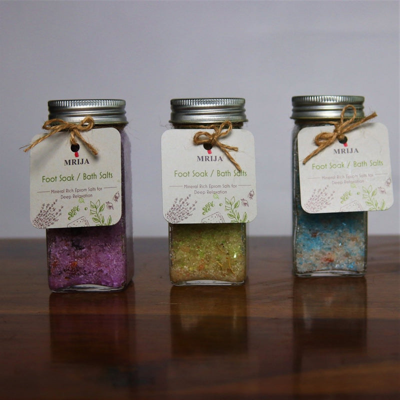 Buy Epsom Bath Salts with Himalayan Pink Salt crystals and Aromatic Essential Oils - Set of 3 | Shop Verified Sustainable Bath Salt on Brown Living™