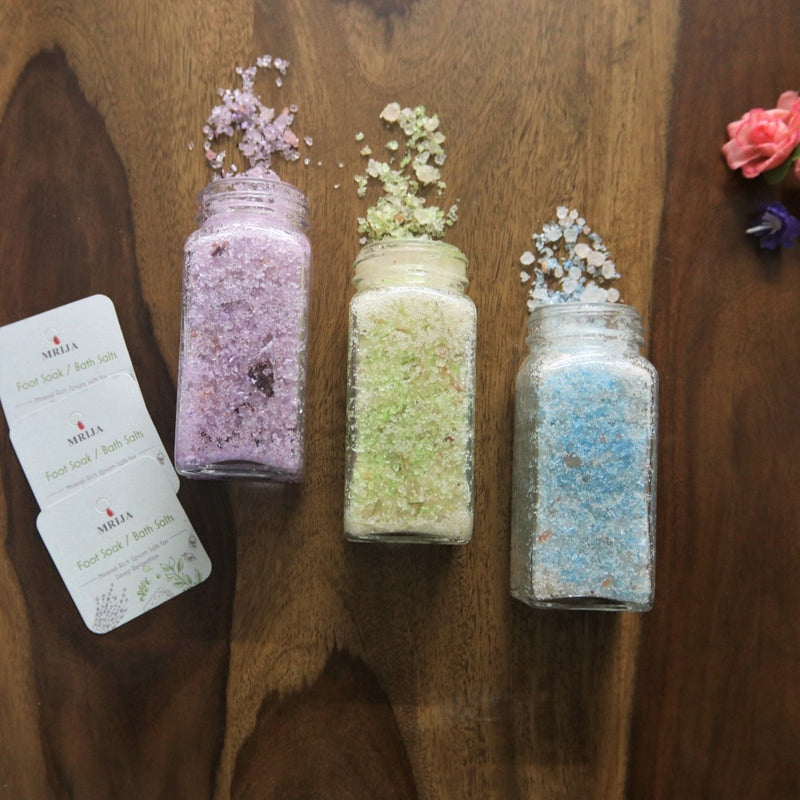 Buy Epsom Bath Salts with Himalayan Pink Salt crystals and Aromatic Essential Oils - Set of 3 | Shop Verified Sustainable Bath Salt on Brown Living™