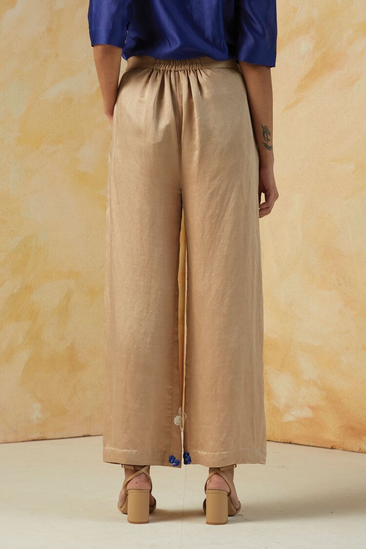 Buy Evelyn Embroidered Trouser | Shop Verified Sustainable Womens Trousers on Brown Living™