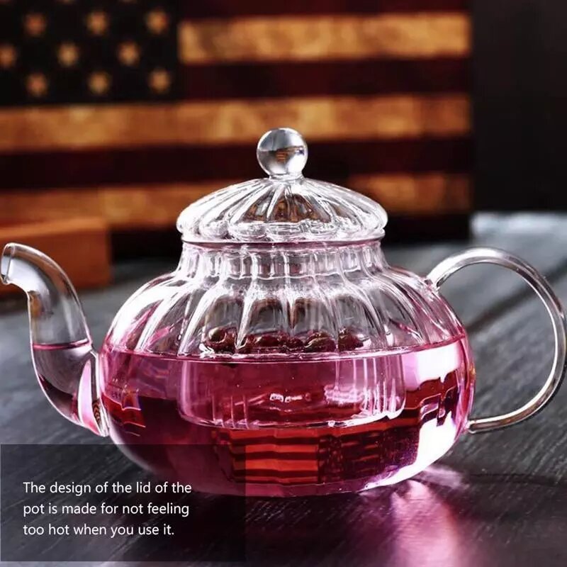 Buy Exquisite Victorian Glass Kettle With Infuser - A Must-Have for Tea Lovers | Shop Verified Sustainable Beverage Accessories on Brown Living™