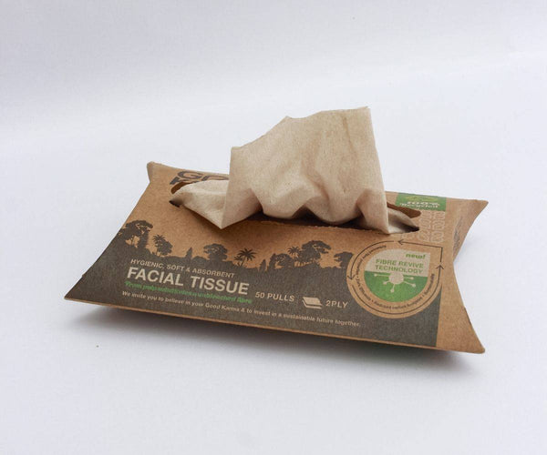 Buy Facial Tissues Pillow box - Pack of 10 | Shop Verified Sustainable Face Tissue on Brown Living™