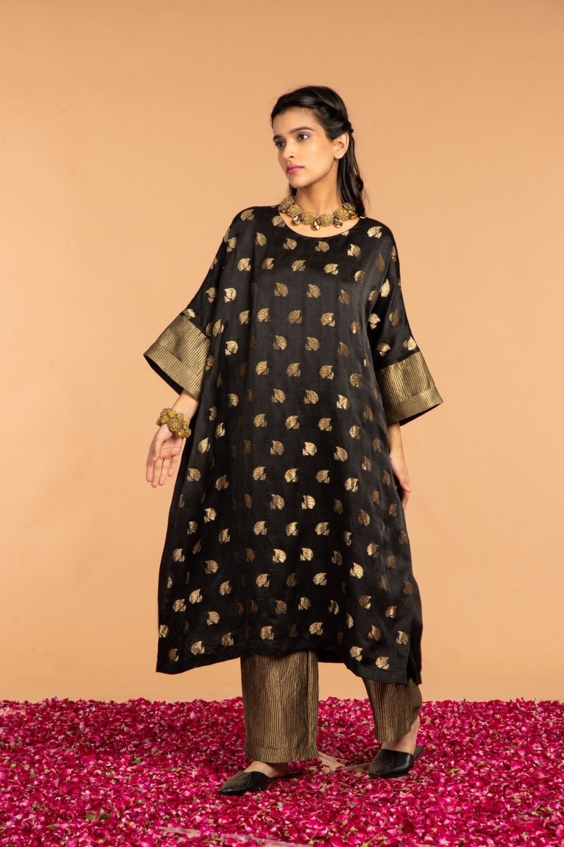 Buy Farah Mashru Silk Choga | Shop Verified Sustainable Womens Kurta on Brown Living™