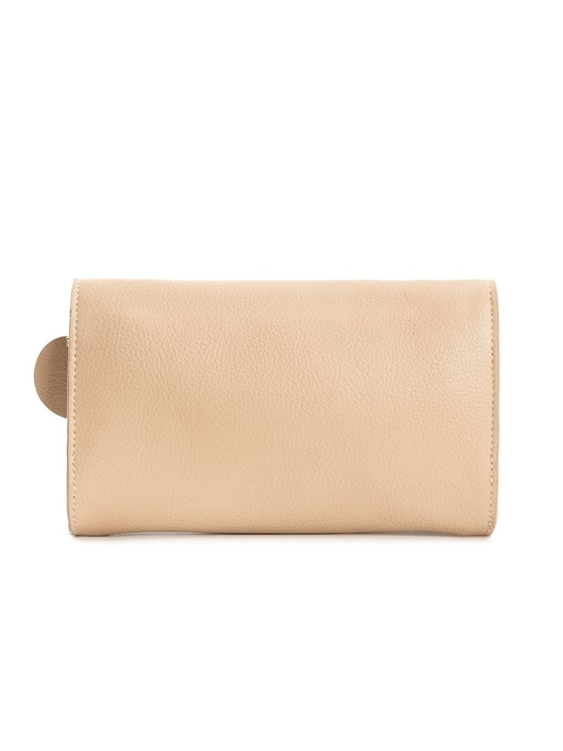 Buy Fides (Almond & Green) | Women's bag made with Apple Leather | Shop Verified Sustainable Womens Wallet on Brown Living™