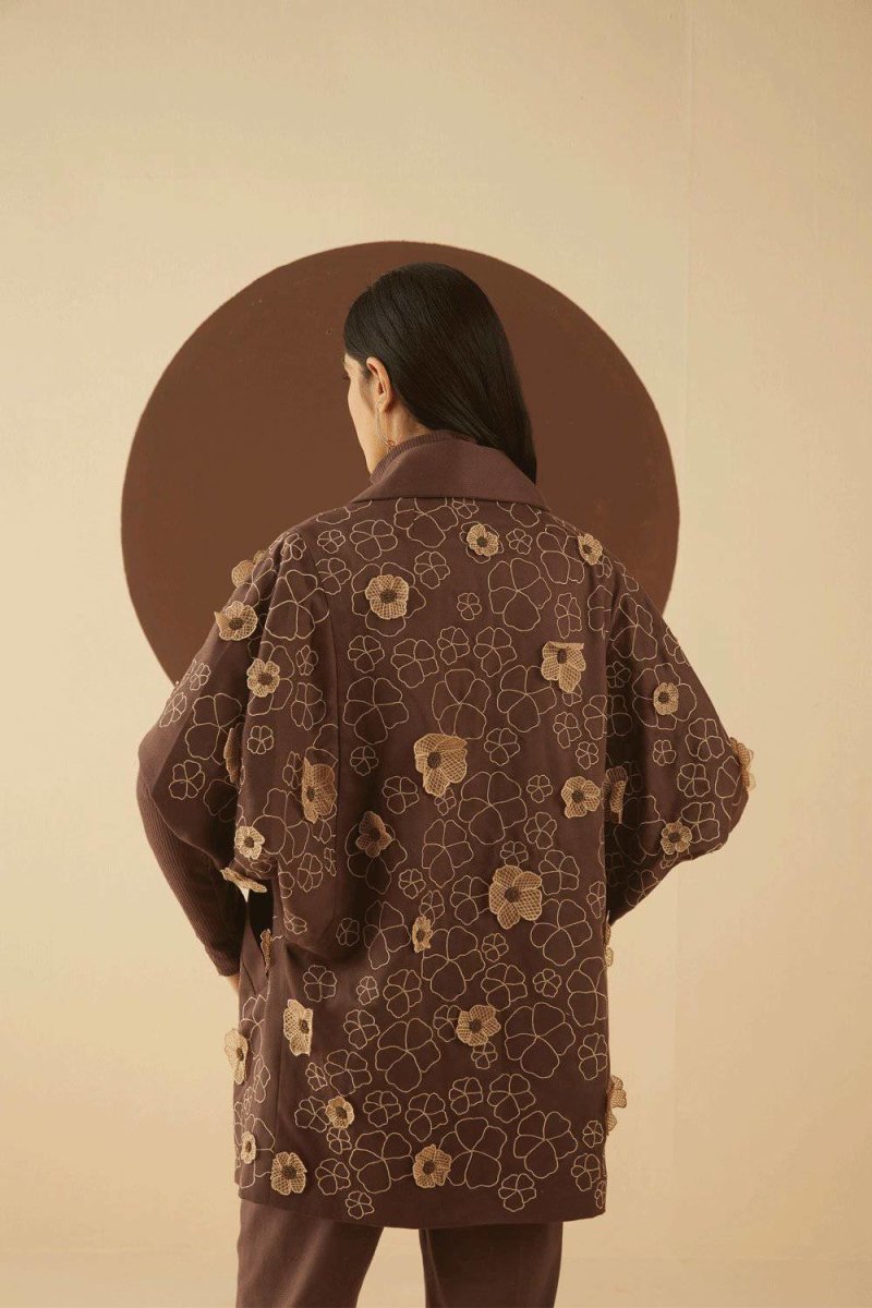 Buy Flora Embroidered Coat | Shop Verified Sustainable Womens Jacket on Brown Living™