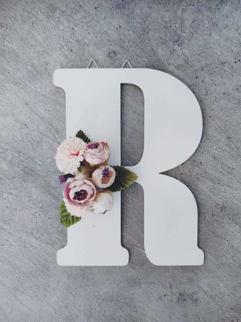 Buy Floral Letter Block | Shop Verified Sustainable Blocks on Brown Living™