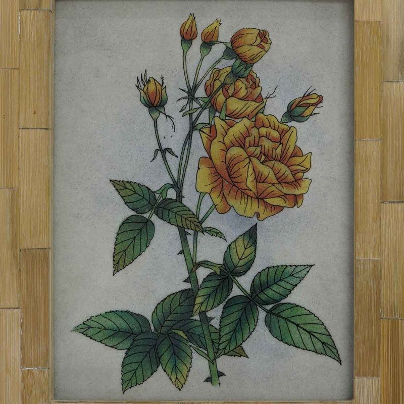 Buy Flower with Crushed Gemstones Painting | Shop Verified Sustainable Decor & Artefacts on Brown Living™