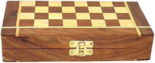 Buy Folding Wooden Chess Board Set Game- 10" Non Magnetic | Shop Verified Sustainable Learning & Educational Toys on Brown Living™