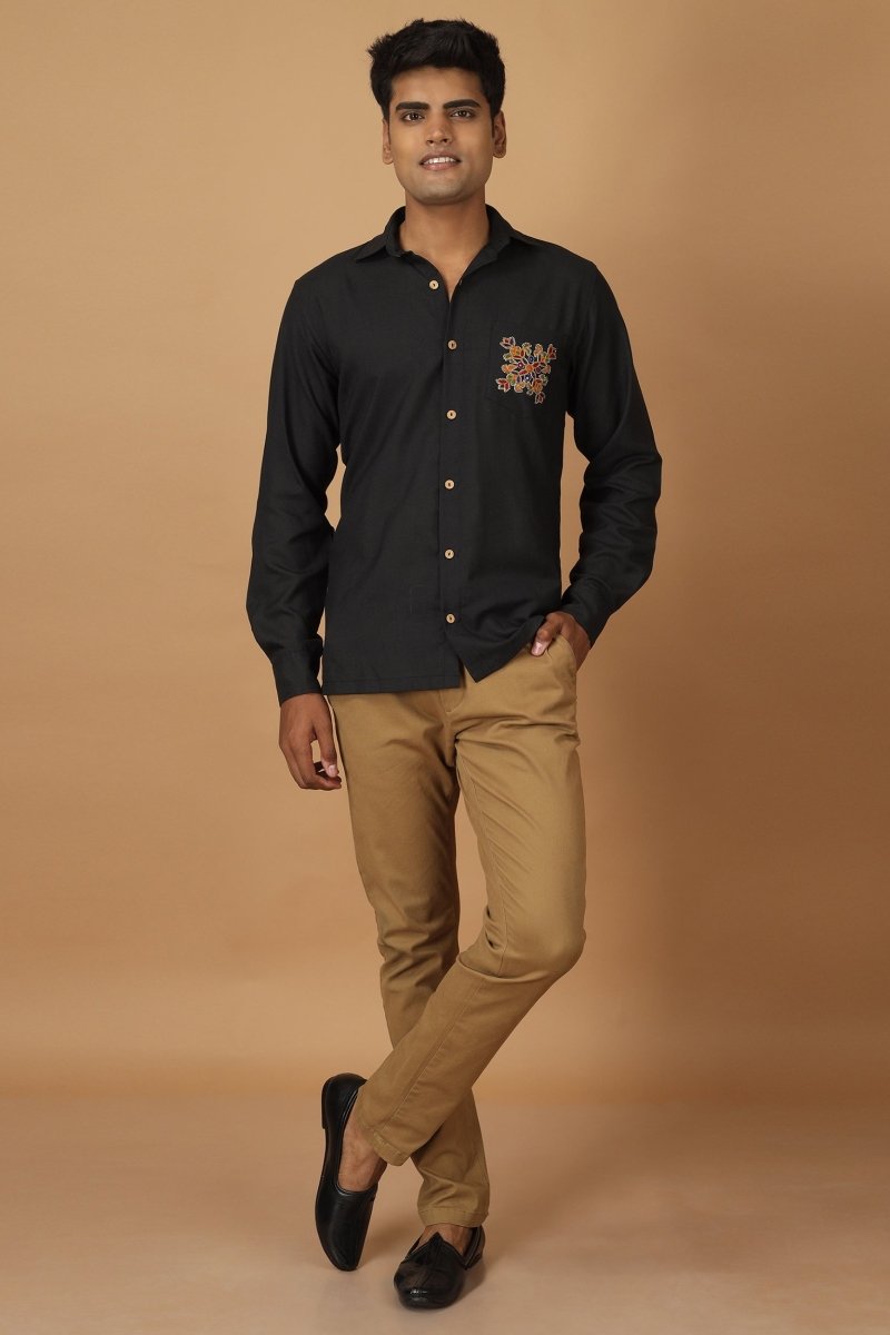 Buy Folklore Ahir Mens Cotton Shirt | Shop Verified Sustainable Products on Brown Living