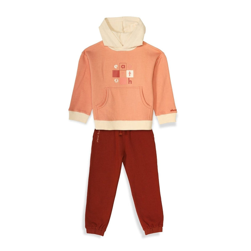 Buy For the Earth Unisex Joggers Set, Dusty Pink | Planet First | Shop Verified Sustainable Kids Daywear Sets on Brown Living™