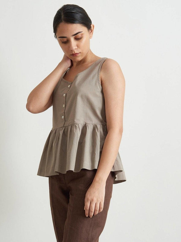 Buy Freestyle Peplum Top | Shop Verified Sustainable Womens Top on Brown Living™