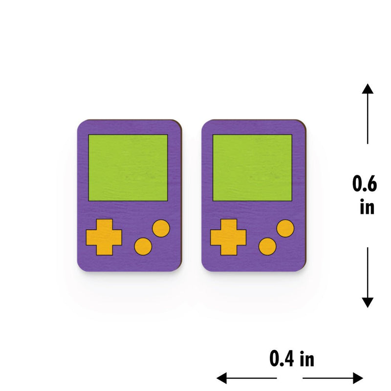 Buy Game Boy Hand Painted Wooden Earring | Shop Verified Sustainable Products on Brown Living